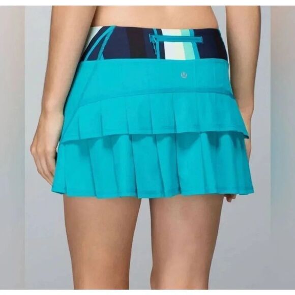 Lululemon Run Pace Setter Skirt Surge / Assorted Stripe Surge 4 - Picture 10 of 11